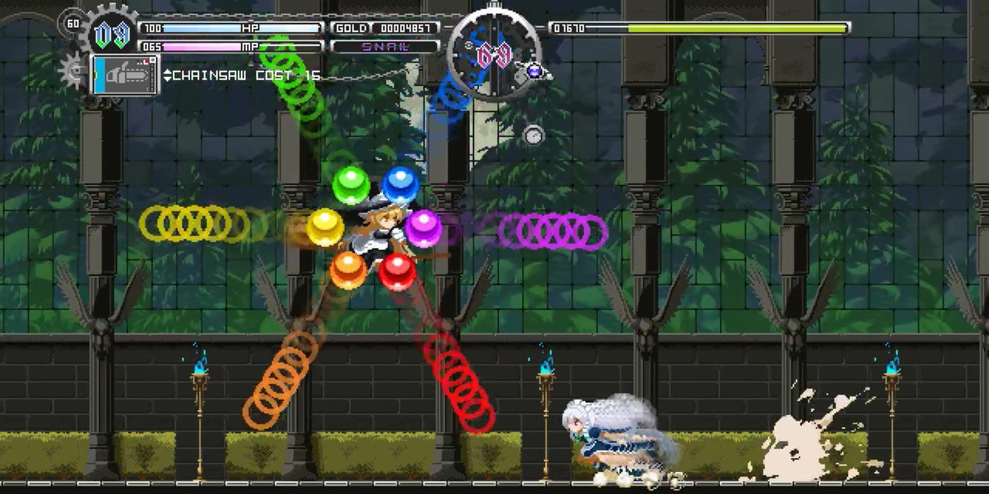 Screengrab from the game Touhou Luna Nights