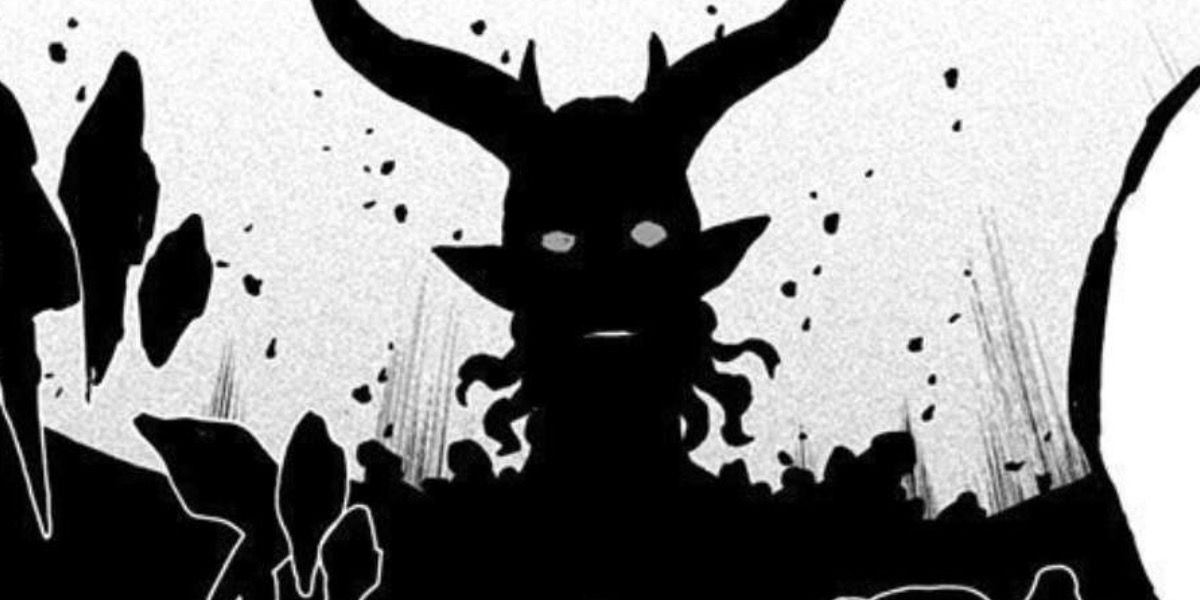 Minimalist art of Lucifugus from the Black Clover manga