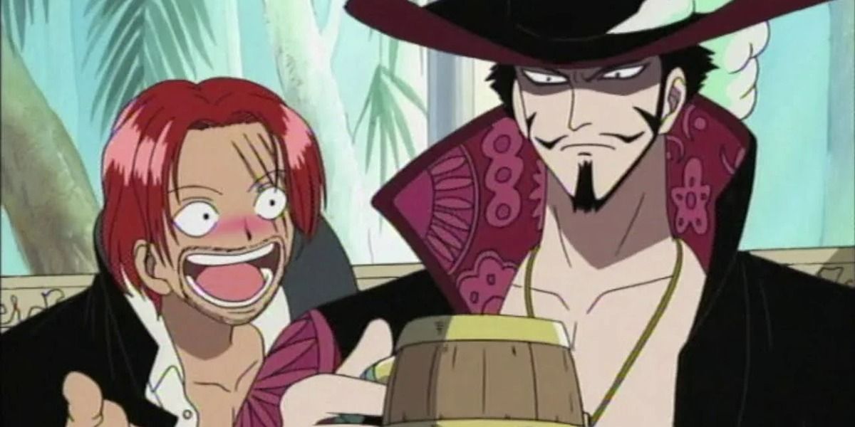 Shanks Celebrating Luffy's Bounty With Mihawk in One Piece