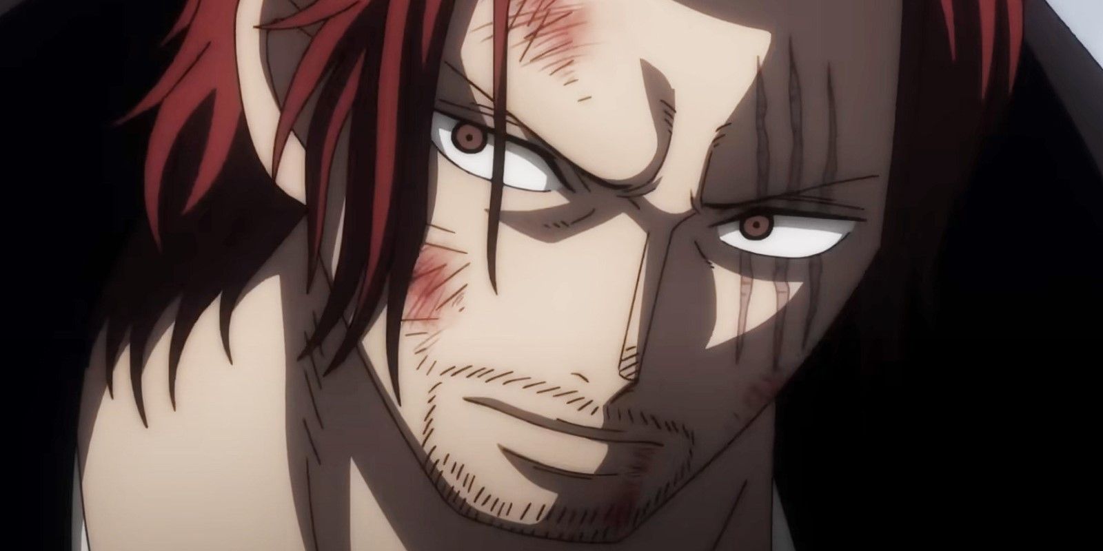 Shanks Bruised in One Piece Film Red