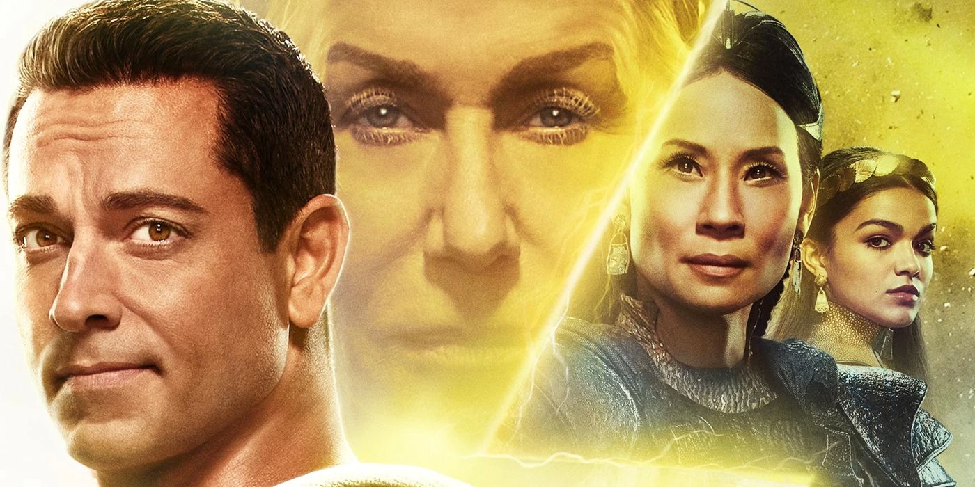 Shazam with the Daughters Of Atlas from the Fury of the Gods poster