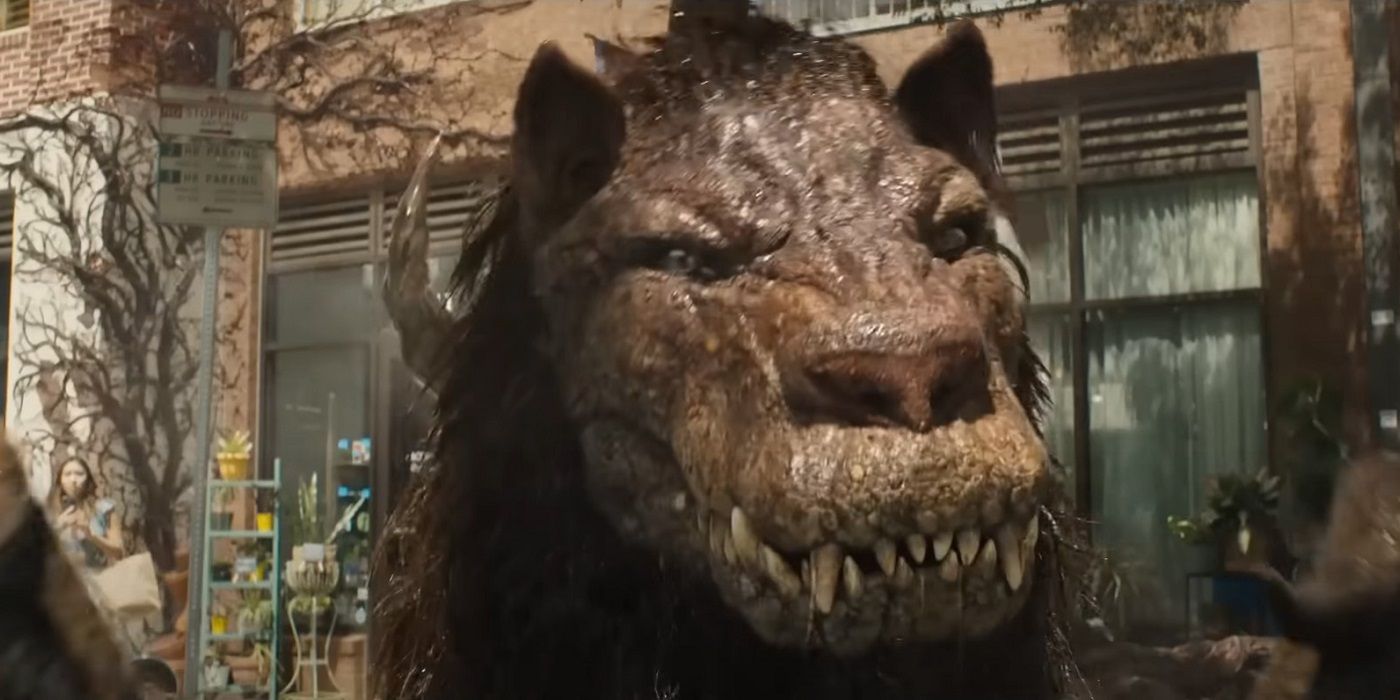 A close-up of the Chimera in Shazam! Fury of the Gods