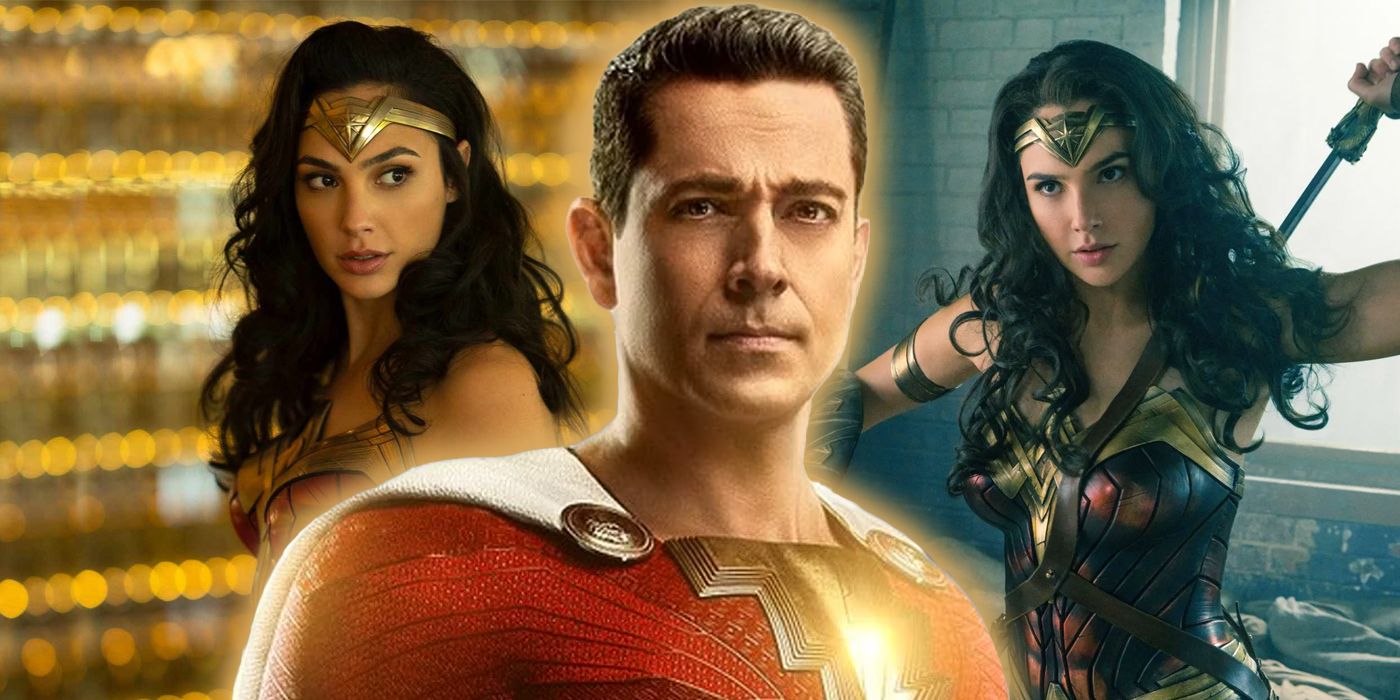 Zachary Levi's Shazam juxtaposed with Gal Gadot's Wonder Woman in Fury of the Gods