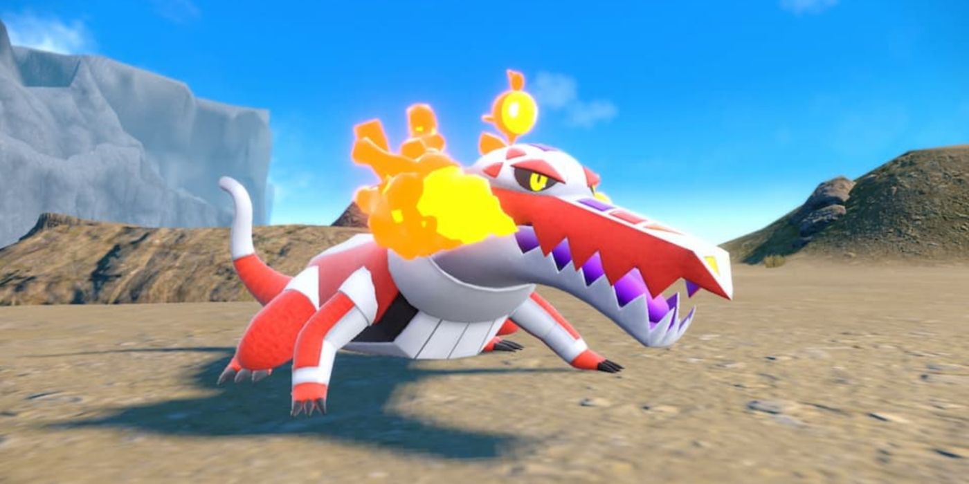 Skeledirge em Pokémon Scarlet e Violet.