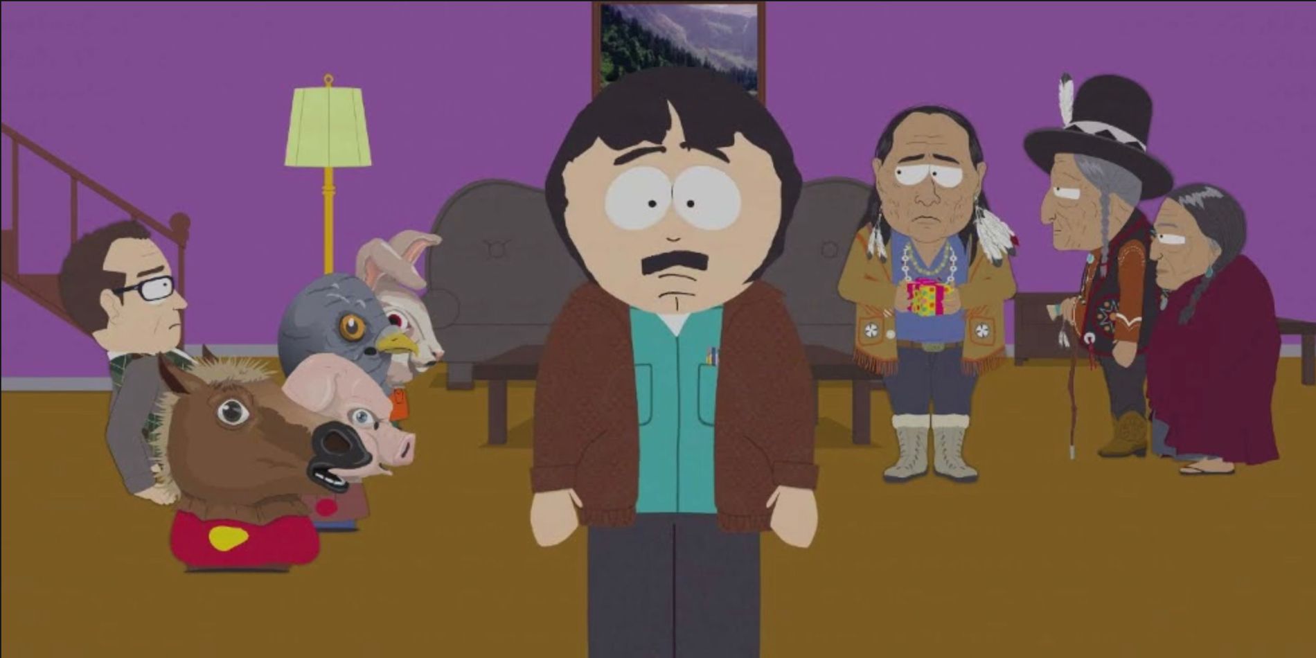 Randy gets morose during his Columbus Day celebration in South Park