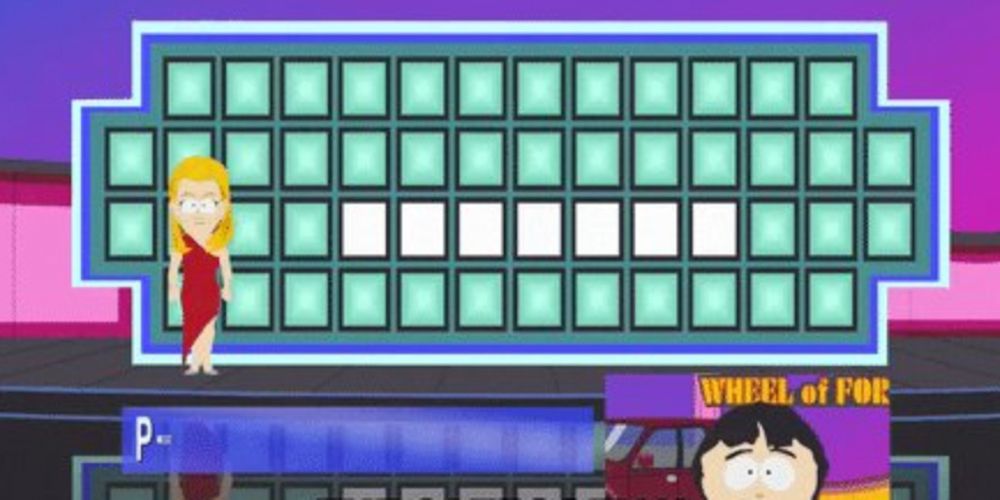 Randy tries to solve a Wheel of Fortune puzzle in South Park
