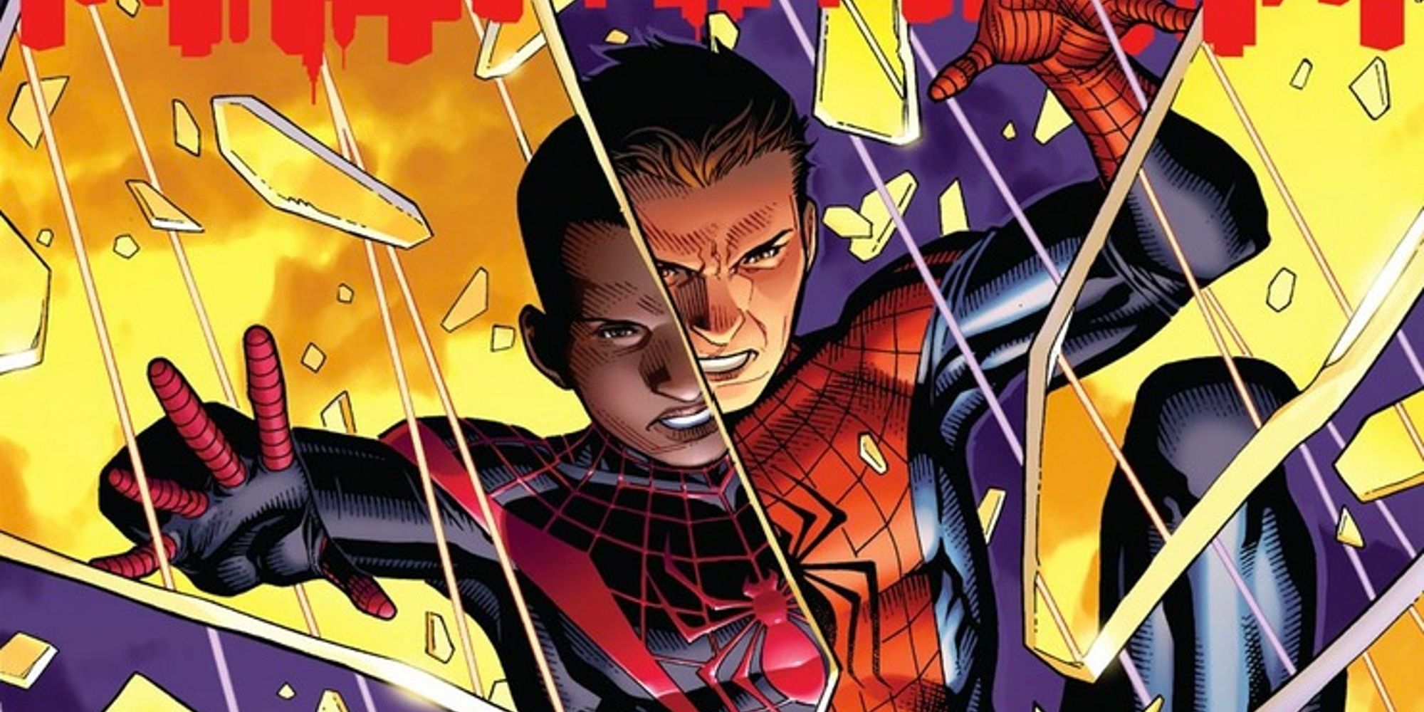 Peter Parker's Spider-Man alongside Miles Morales in the Marvel Spider-Man Comic.