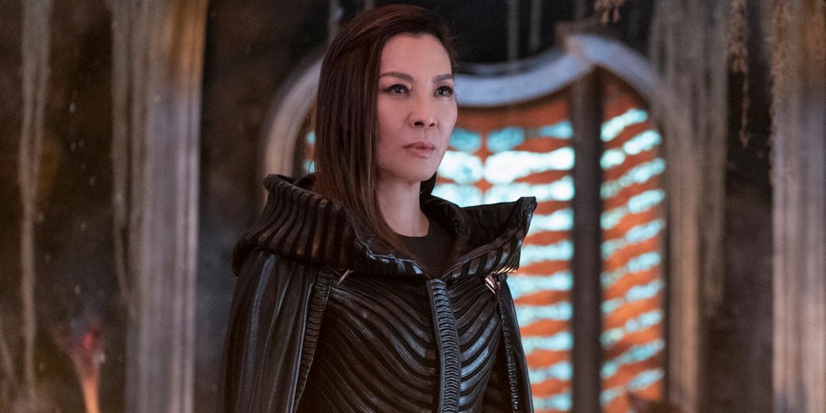 Michelle Yeoh's Emperor Philippa Georgiou offers a dark glare on Star Trek: Discovery.