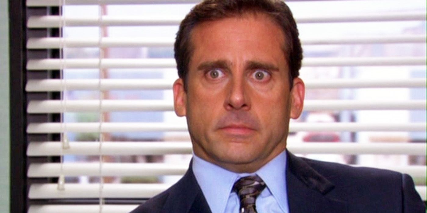The Office: Steve Carell's Michael Scott with a shocked look on his face