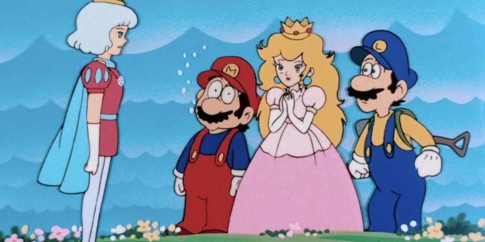 Mario and Luigi meet the prince Super Mario Bros.: The Great Mission To Rescue Princess Peach!.