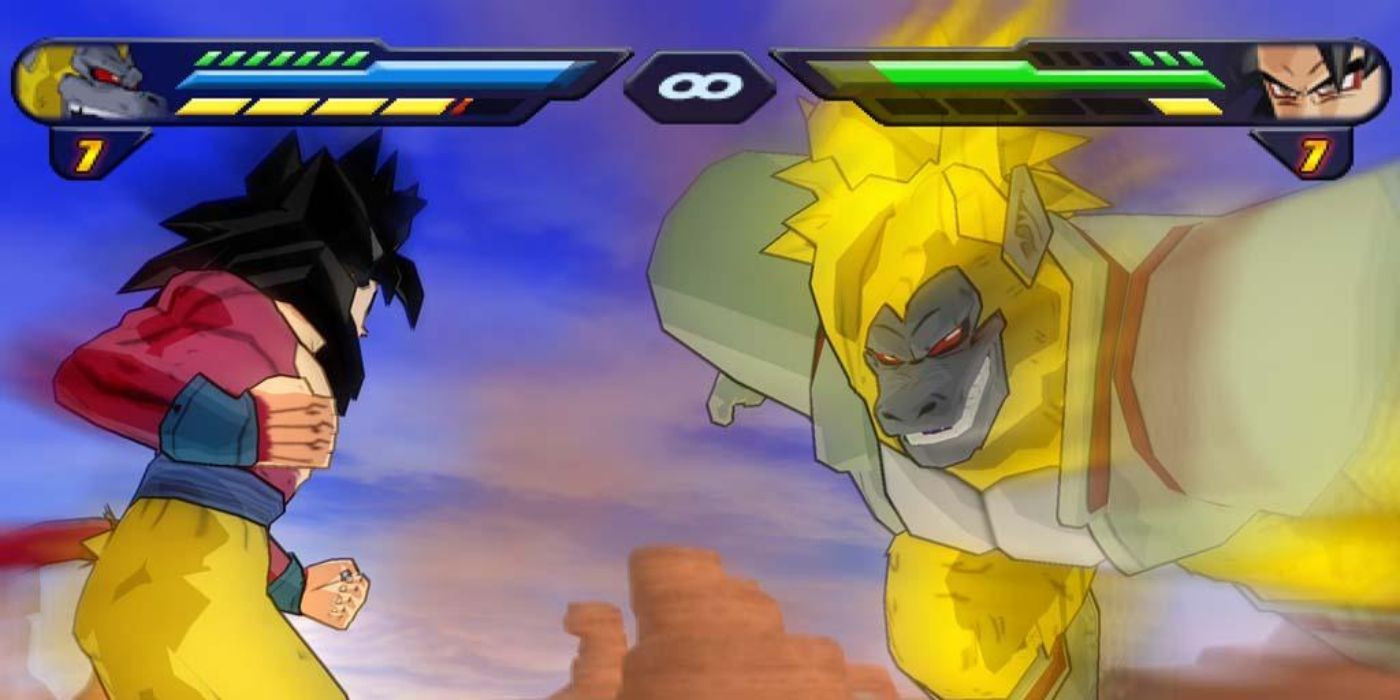 Super Saiyan 4 Goku vs Great Ape Baby from Dragon Ball Z Budokai Tenkaichi 2