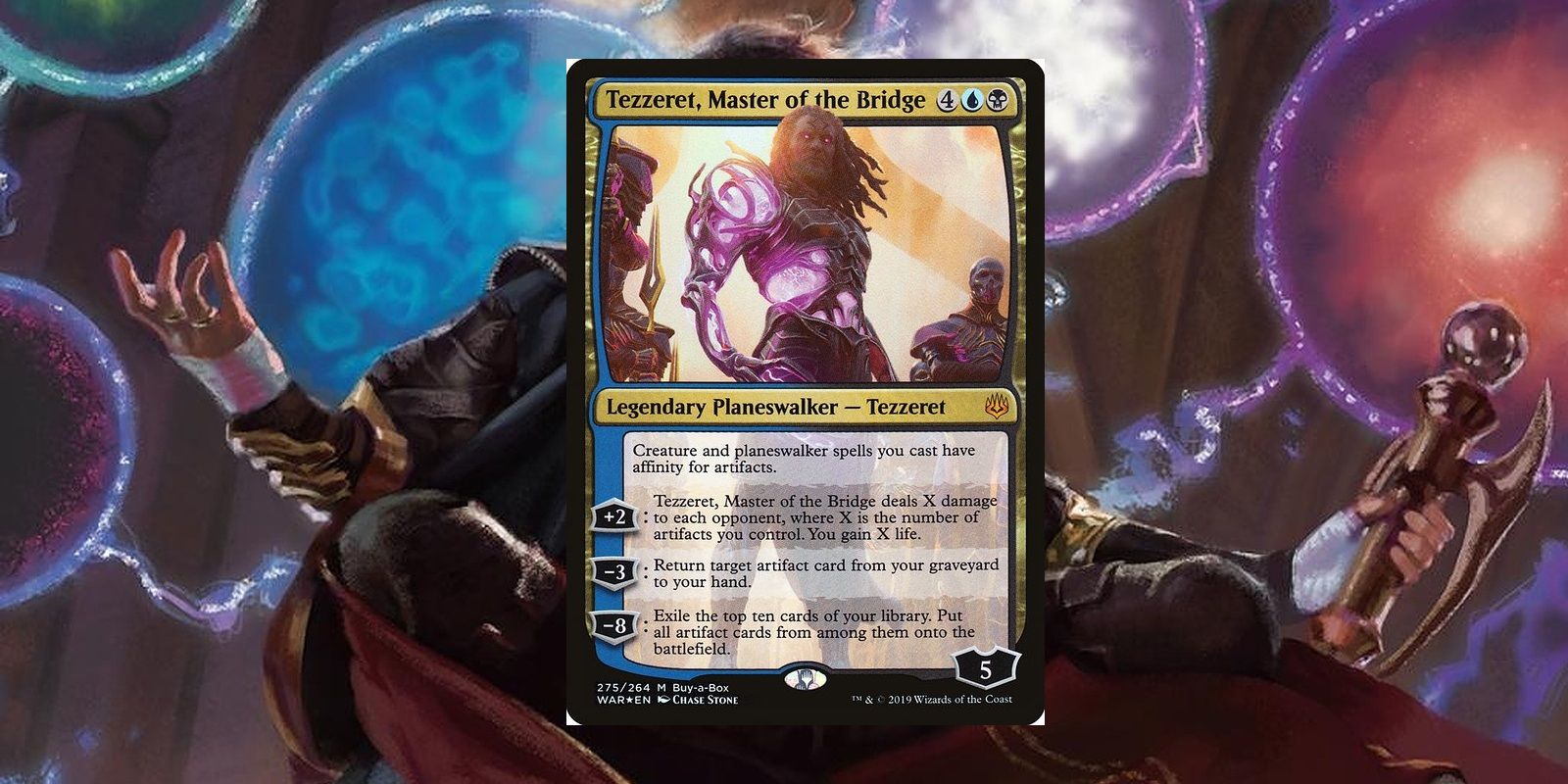 Tezzeret, cartão Master Of The Bridge MTG.