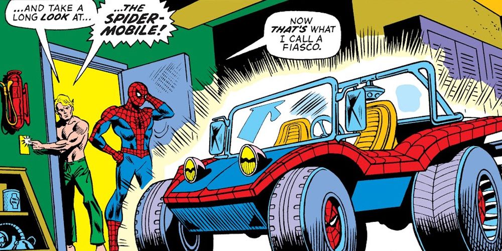Jonny Storm reveals the Spider-Mobile in Amazing Spider-Man #130