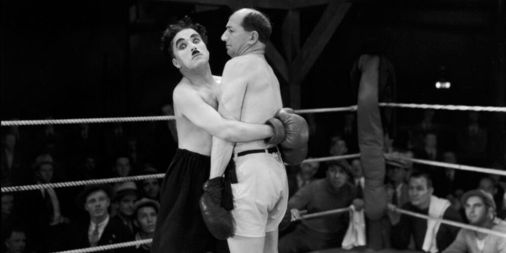 The Tramp Holds A Boxer From City Lights