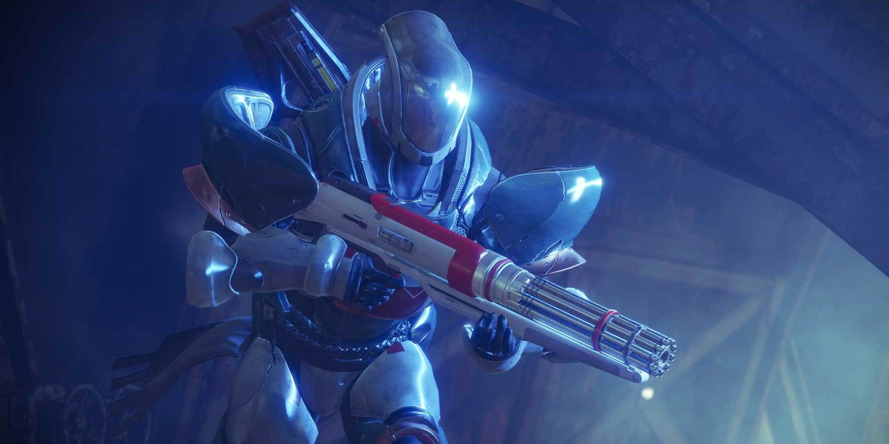 Destiny 2: A Titan running with Sweet Business.