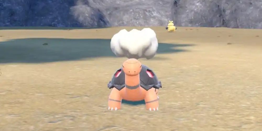 Torkoal em estado selvagem em Pokémon Scarlet e Violet