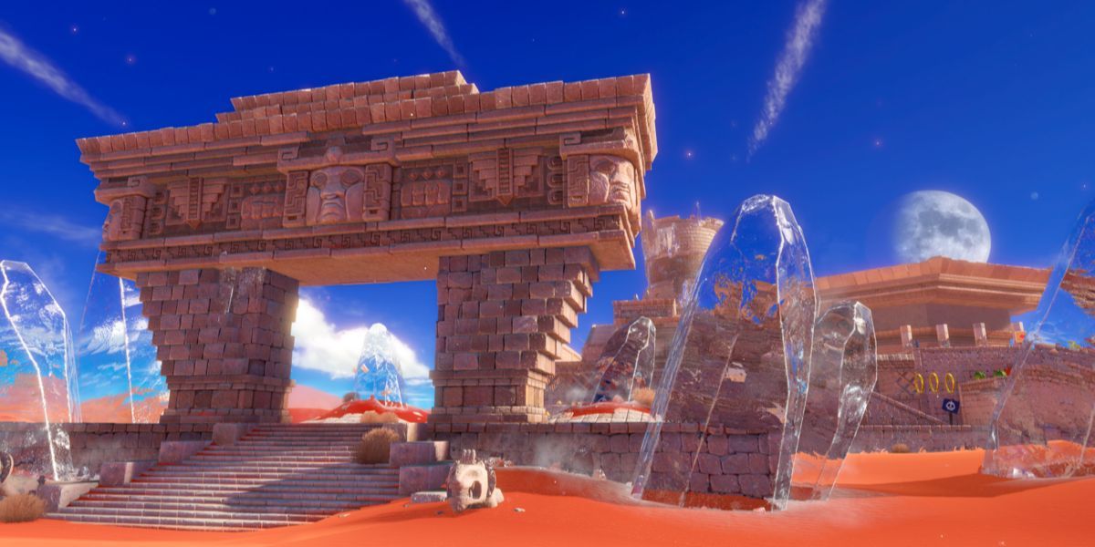 Ruínas de Tostarena no Reino da Areia em Super Mario Odyssey