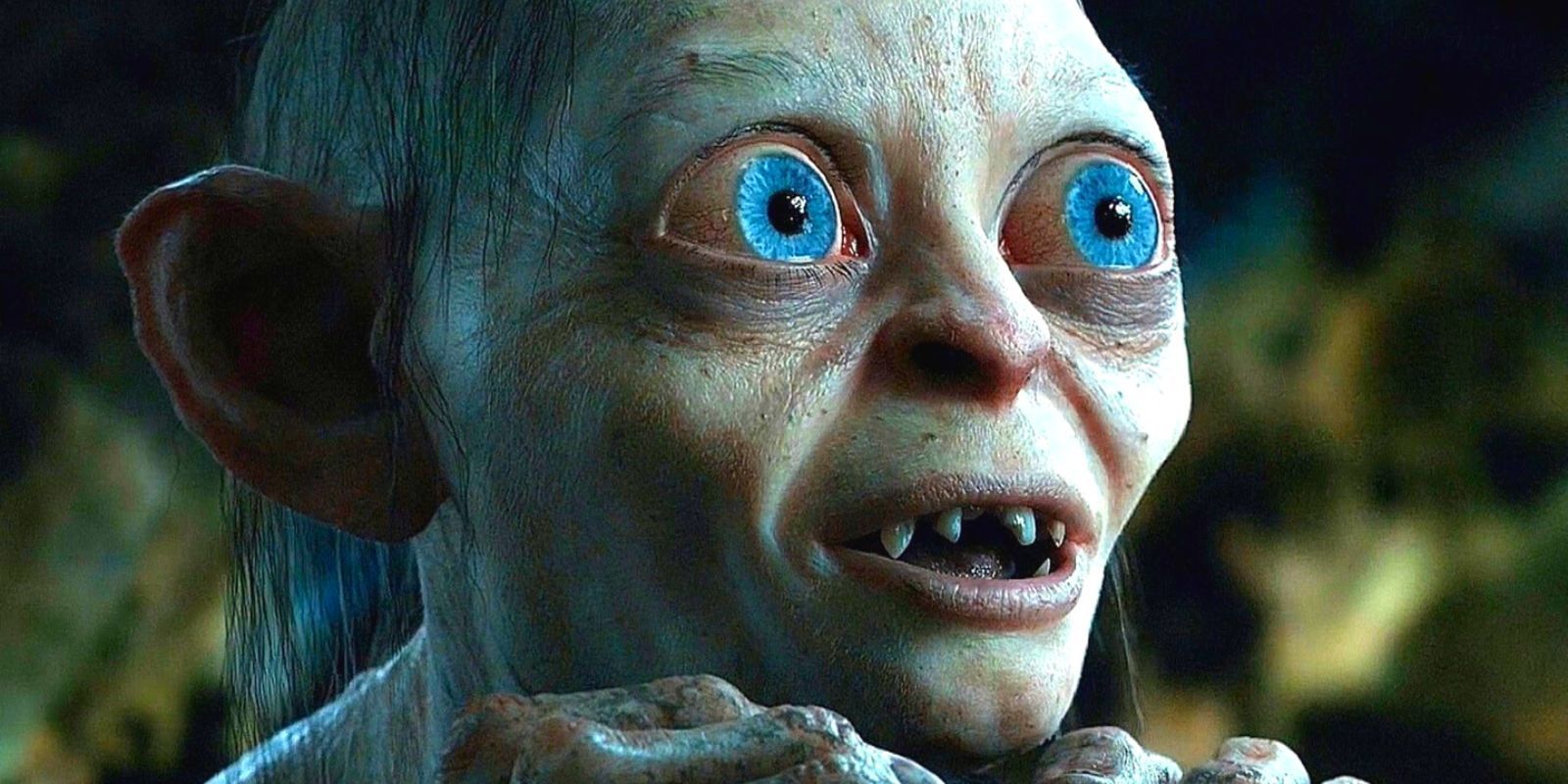 The Lord of the Rings' Gollum looking in awe.