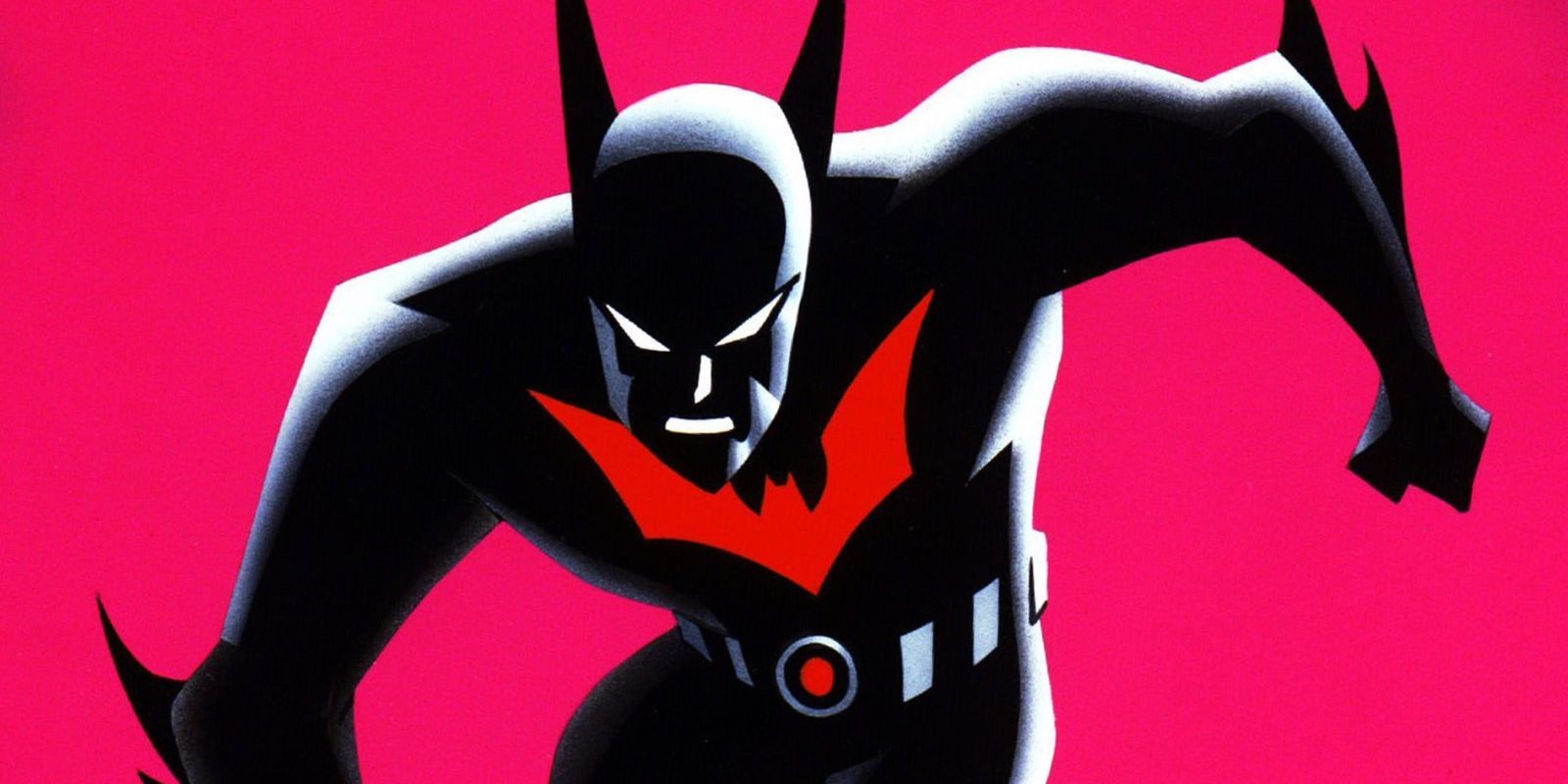 Terry McGinnis in action as Batman in promo art for Batman Beyond.