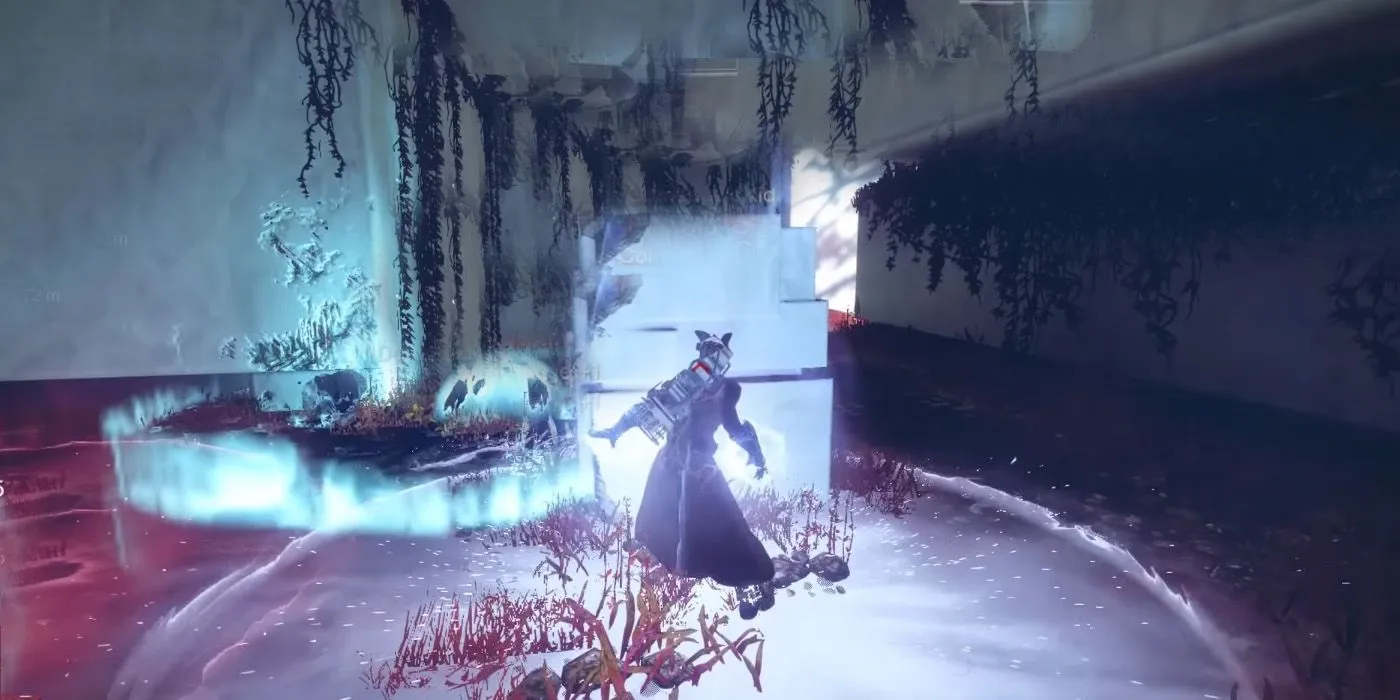 Destiny 2: Um feiticeiro lançando sua fenda de cura.