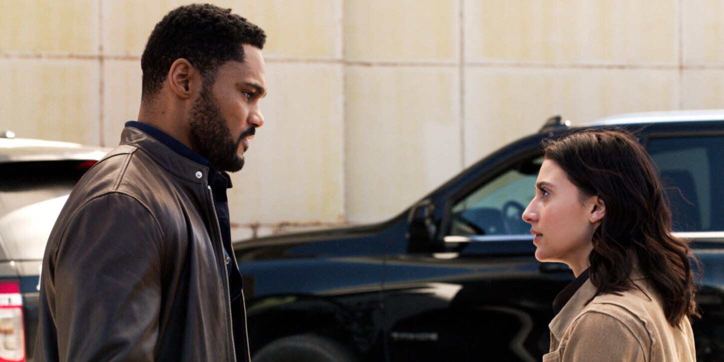 Walker's Cassie (played by Ashley Reyes) confronts Trey (played by Jeff Pierre) in front of a black car.