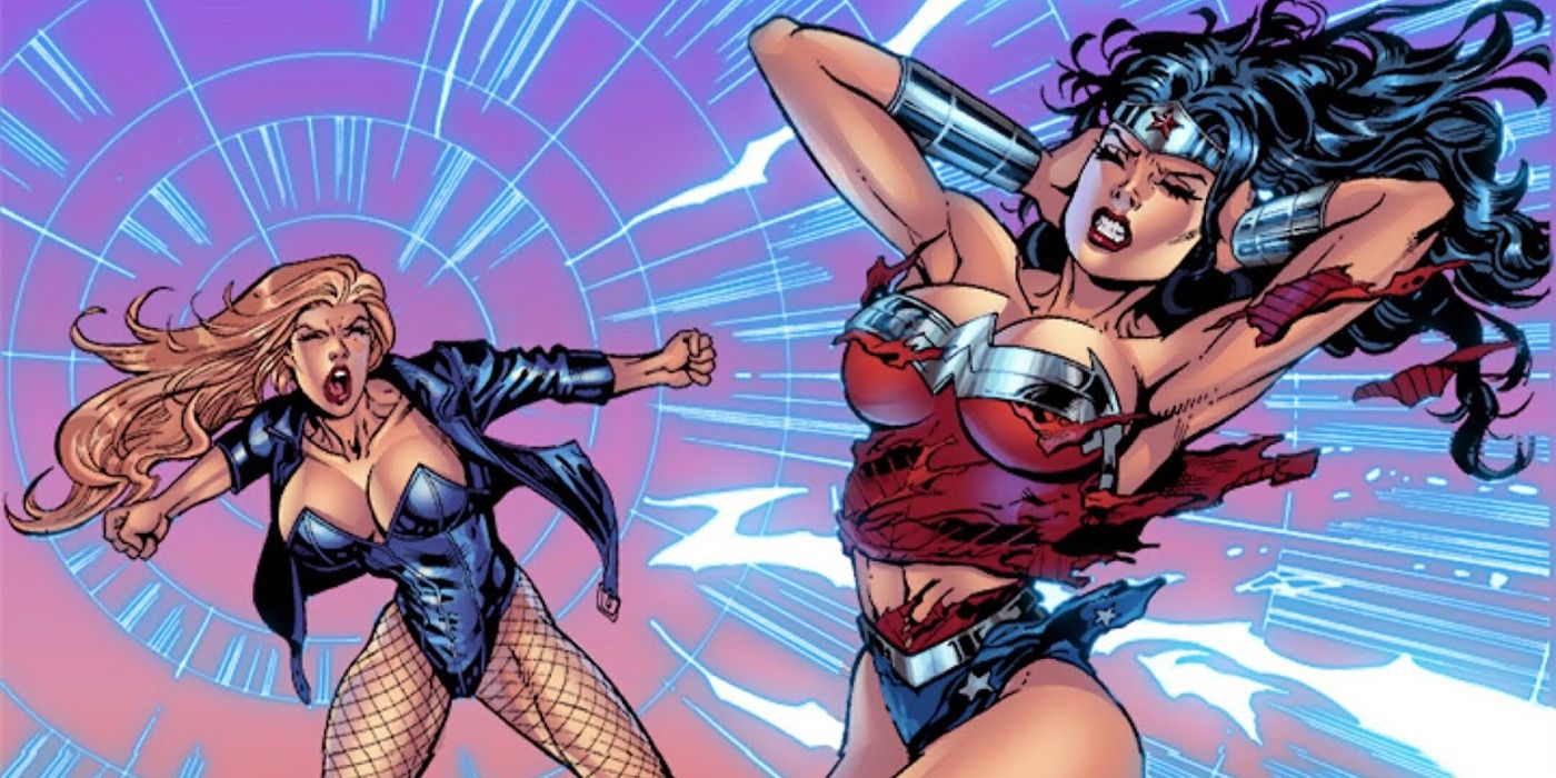 Black Canary uses her scream in Wonder Woman Comics