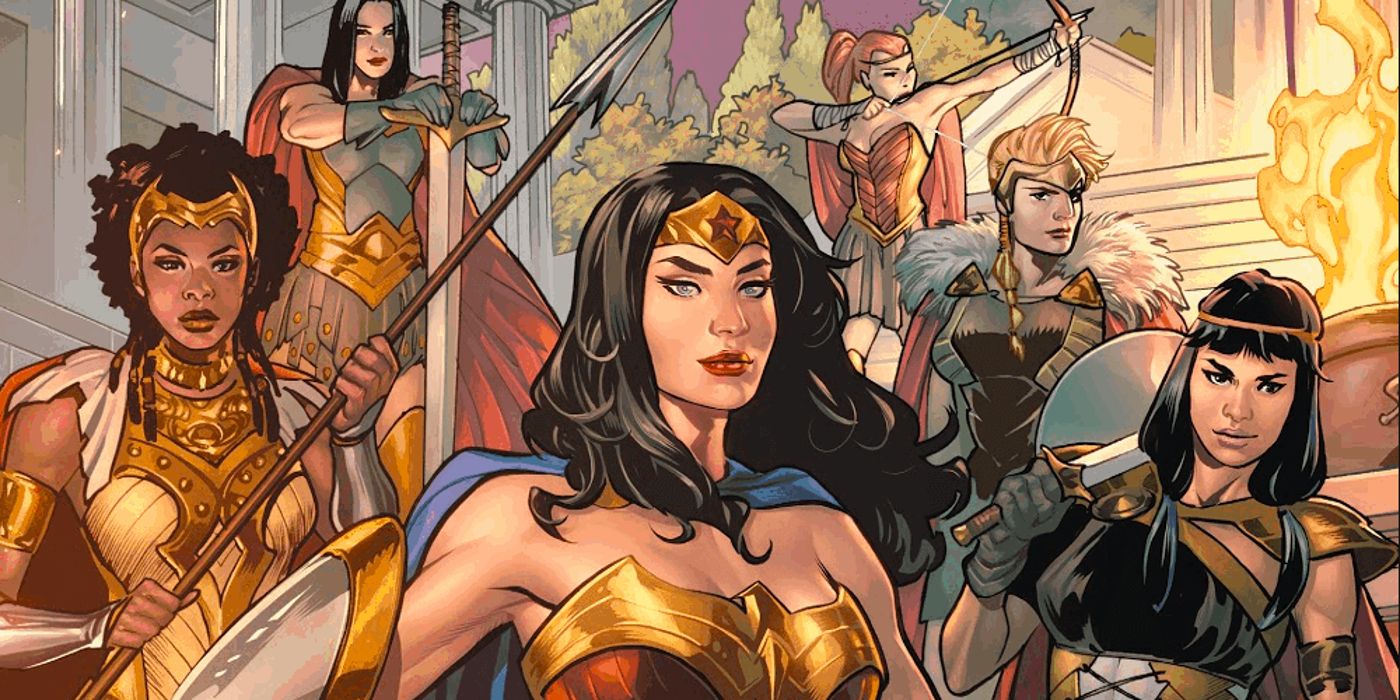 Wonder Woman surrounded by soldiers in DC Comics