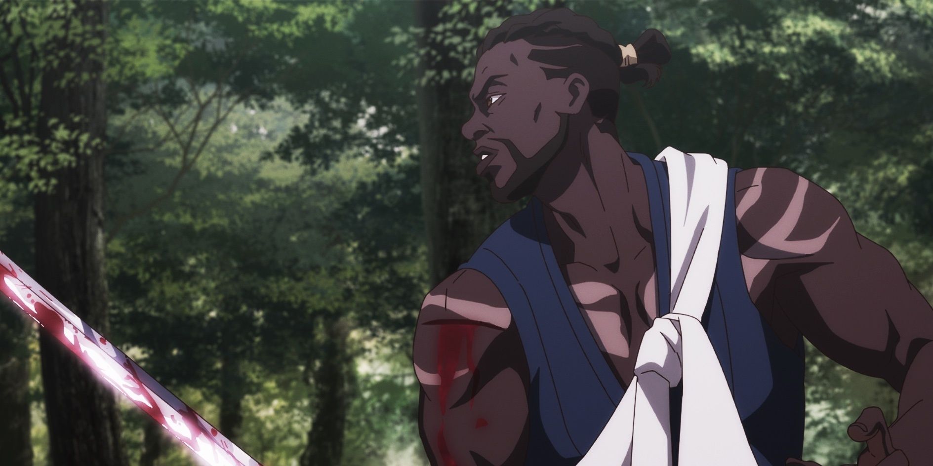 Yasuke from Netflix's fantasy anime about Japan's black samurai