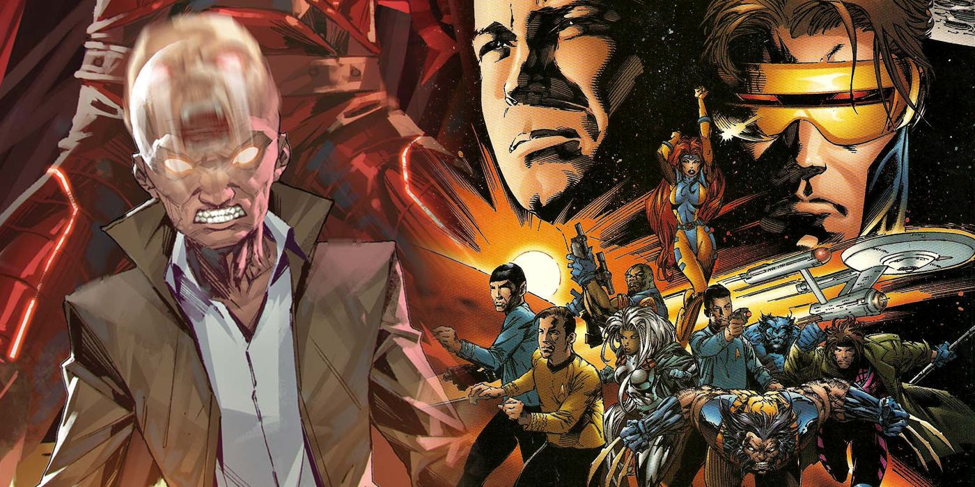 Split image of Cassandra Nova and the Star Trek/X-Men crossover