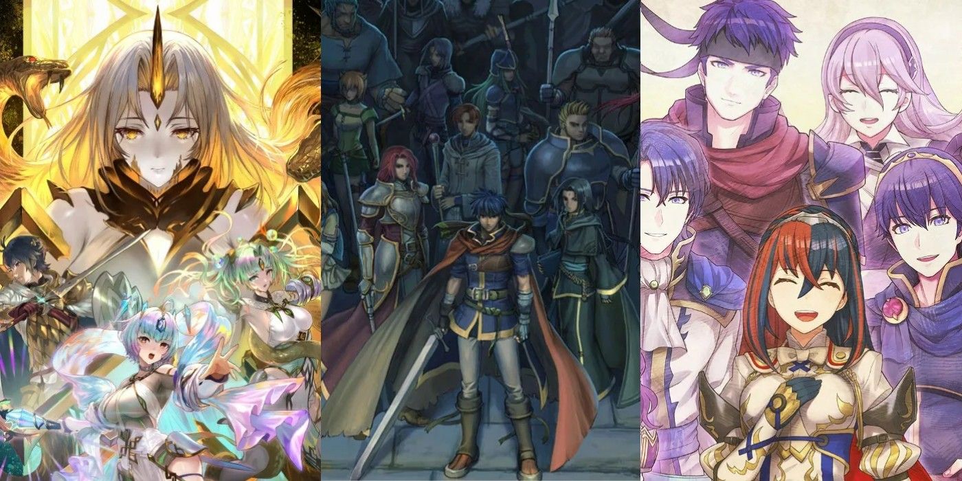 A split image of dozens of Fire Emblem characters from across the Fire Emblem Franchise.