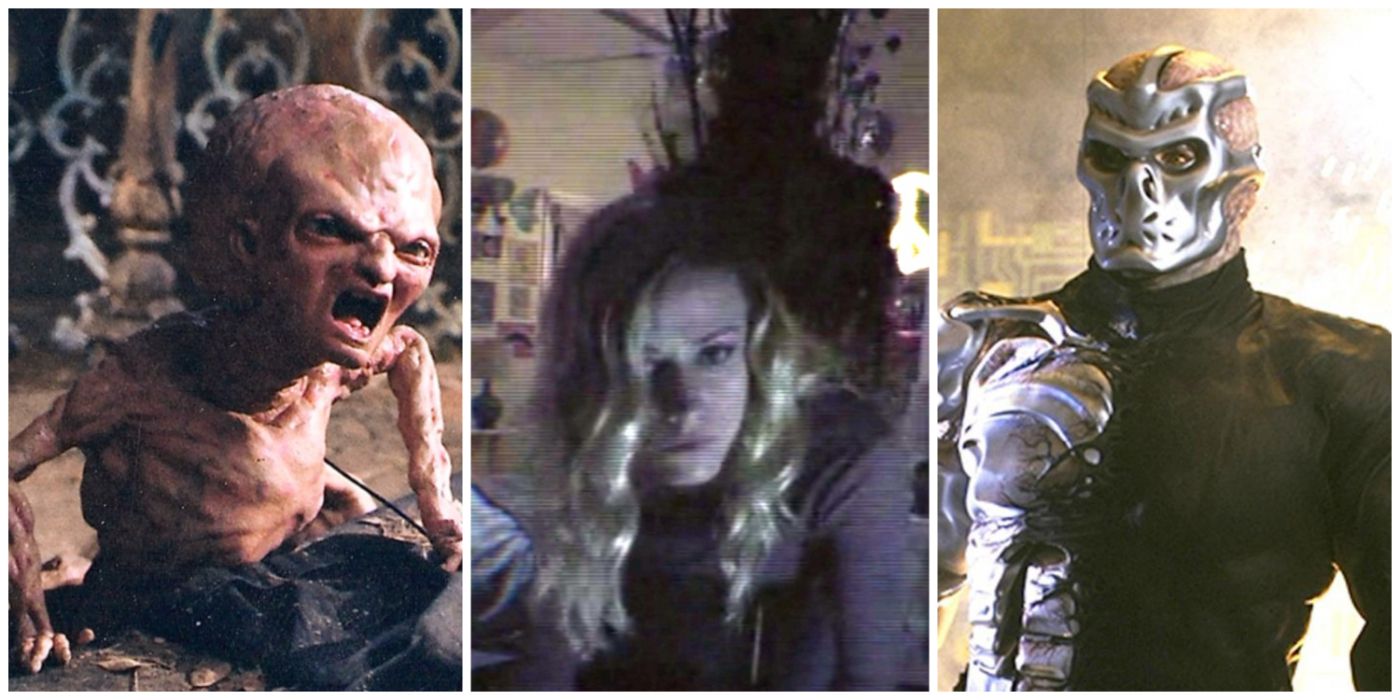 A split image of Nightmare on Elm Street, Paranormal Activity's demon, and Uber Jason from Jason X