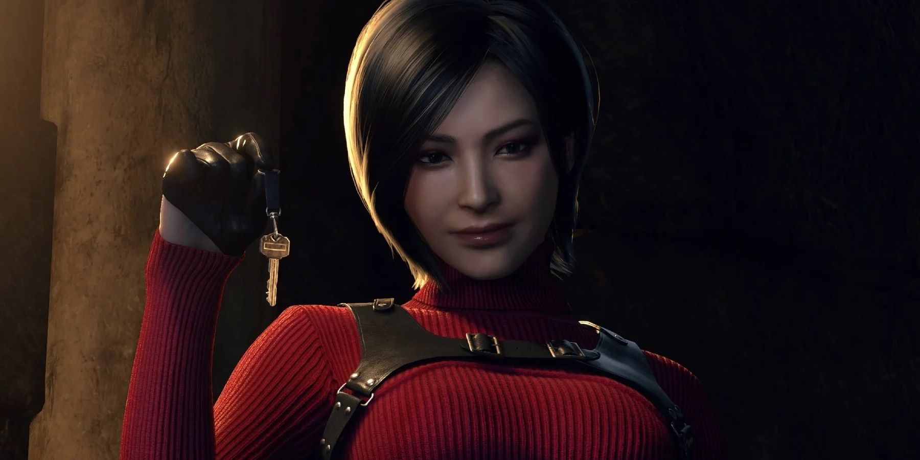 Ada Wong holding a key in Resident Evil 4 Remake.