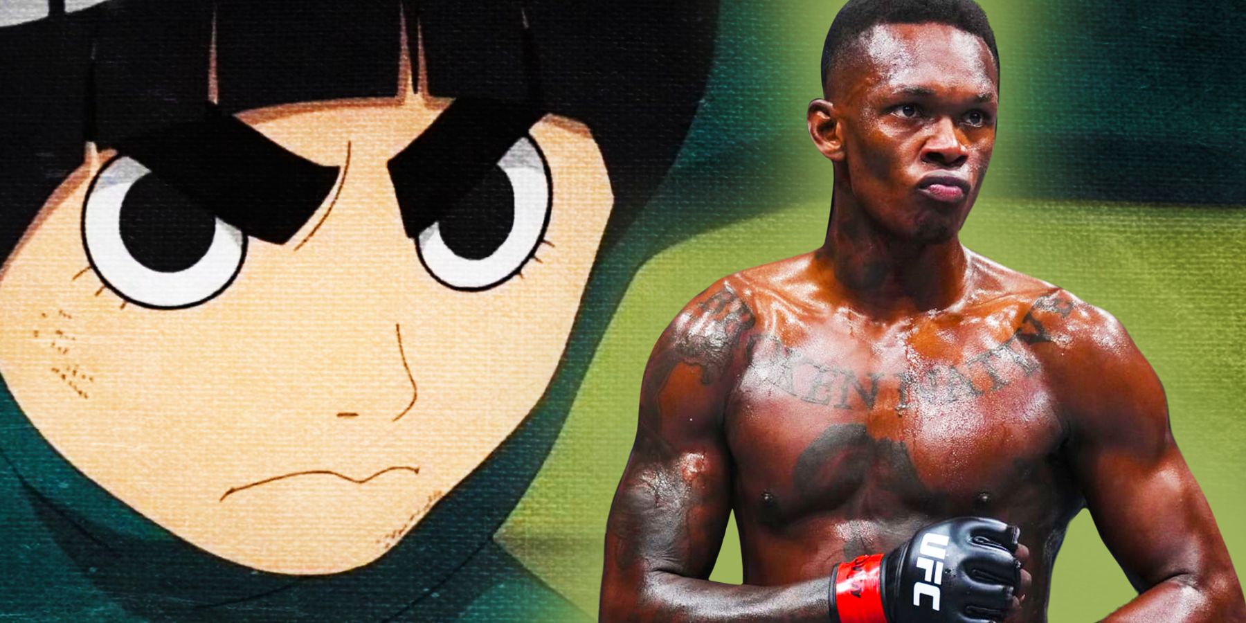 UFC's Israel Adesanya uses Rock Lee's iconic stance from Naruto