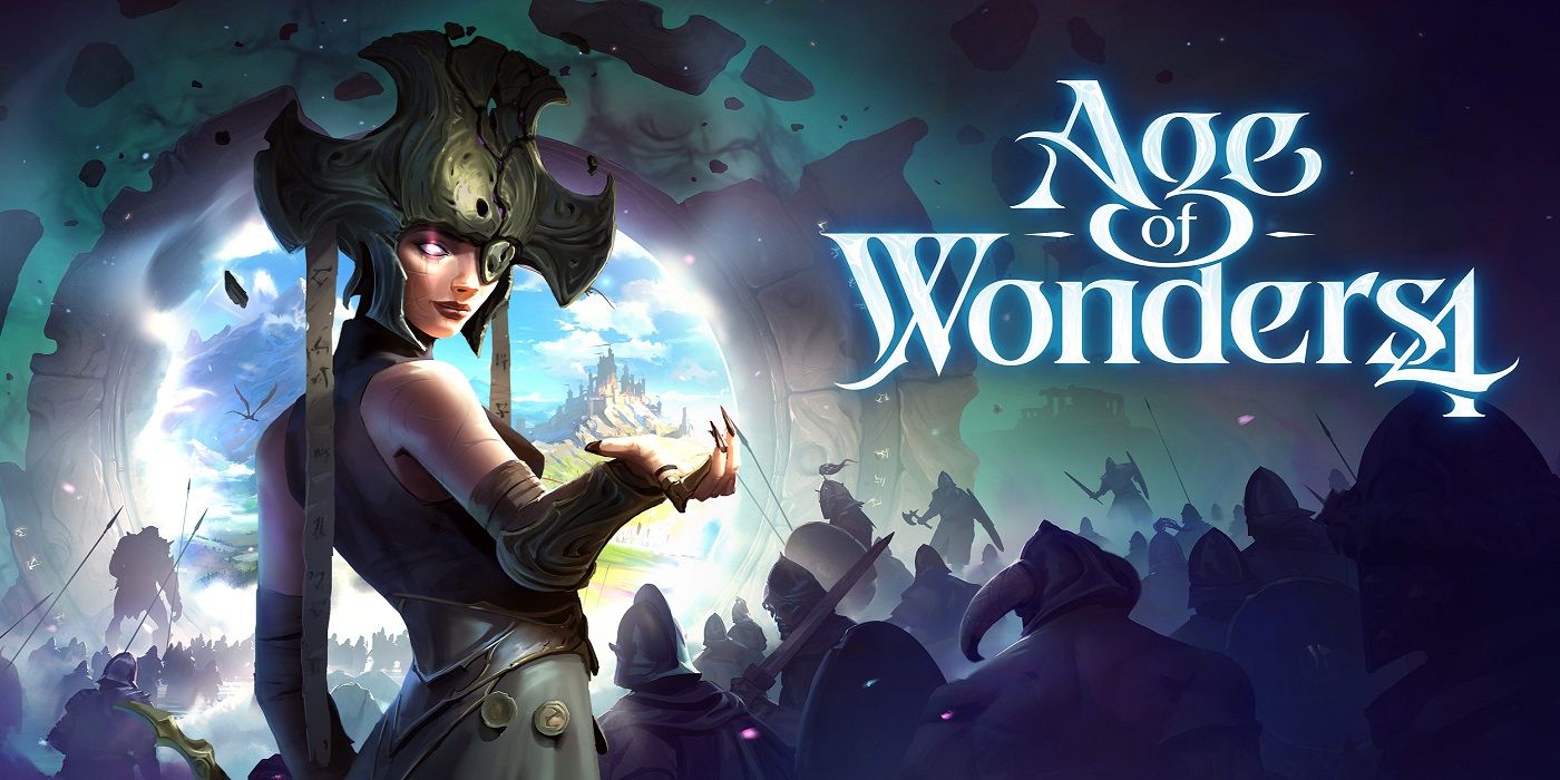 Imagem da capa do Age of Wonders com uma pessoa misteriosa e mágica