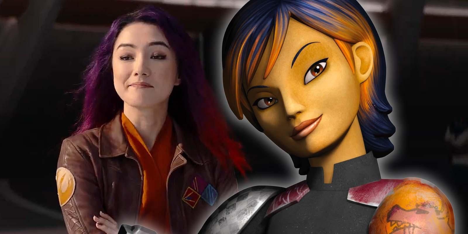Star Wars Sabine Wren in live-action on Ahsoka and animated on Star Wars Rebels