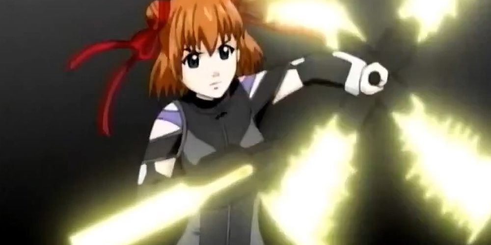 Aoi activates her energy weapon in Mars of Destruction