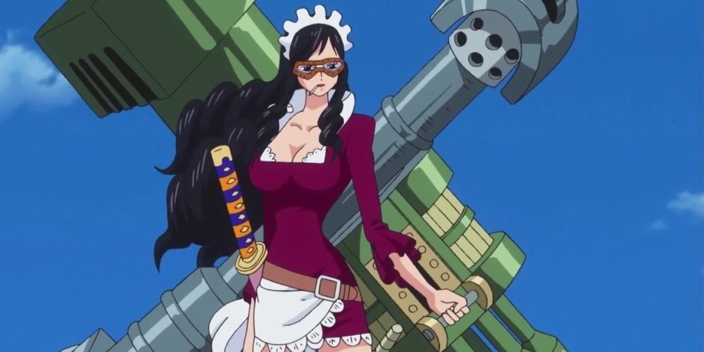 Baby 5 from One Piece crating multiple weapons with the Arms-Arms Fruit