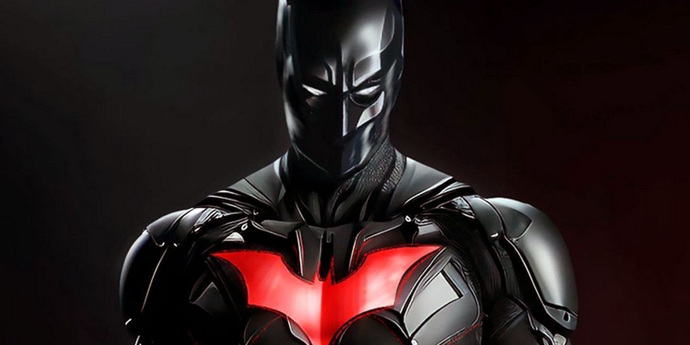 The Batman Beyond suit as a live-action costume. Art done by Jaxson Derr.