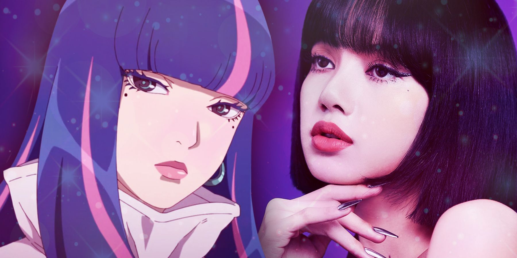 On the right, Eida from 'Boruto: Naruto Next Generation' and left, Lisa of South Korean band BLACKPINK.