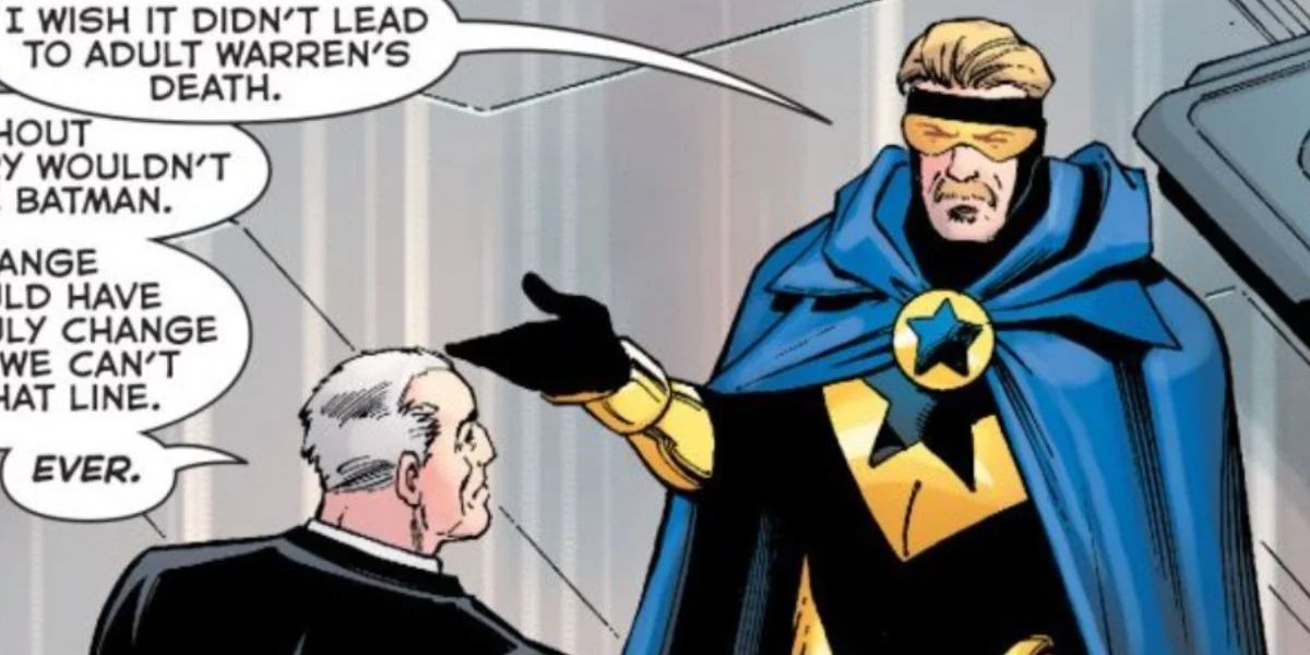 Booster Gold Beyond speaks to Bruce Wayne