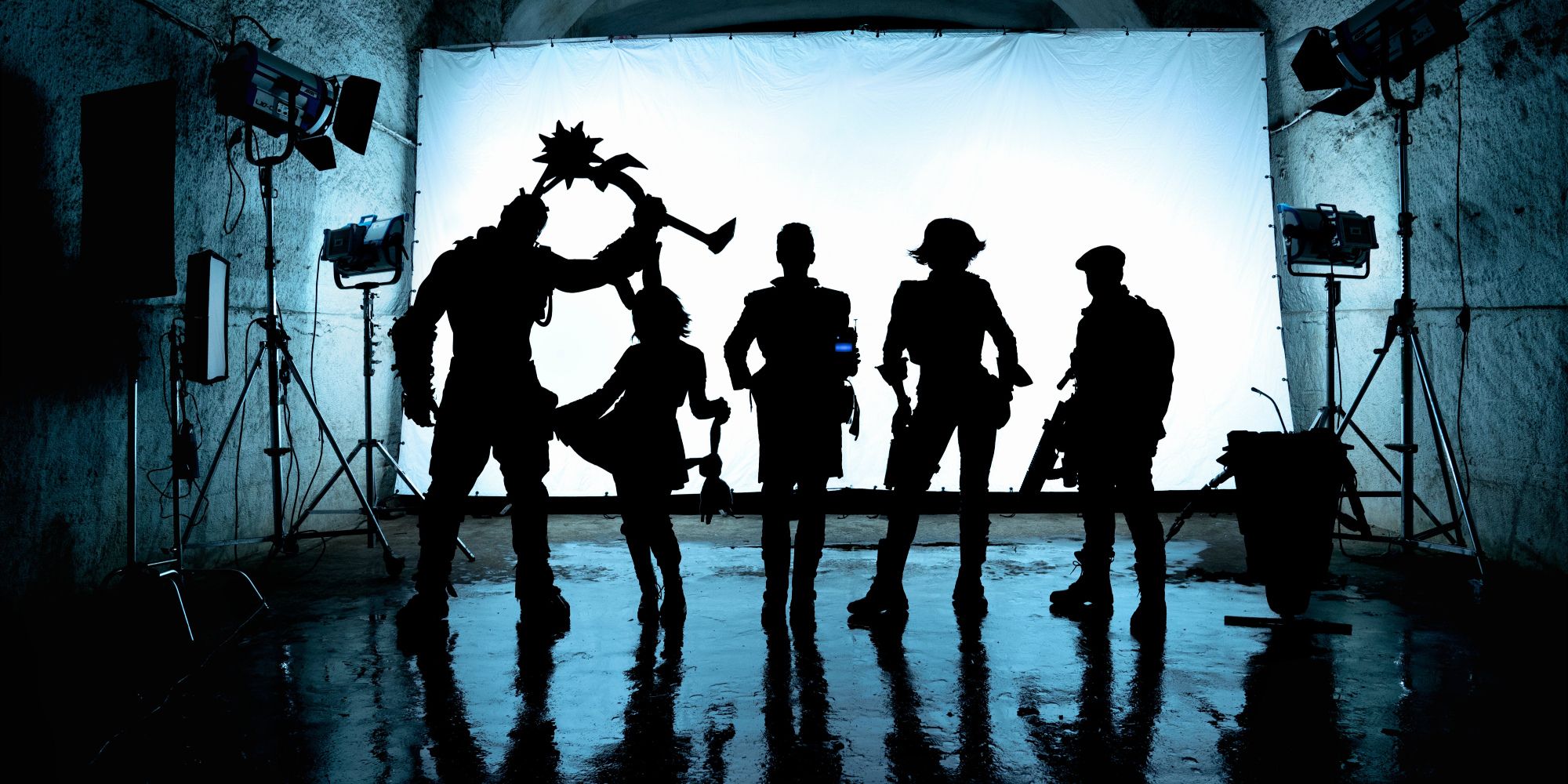 Silhouettes of War, Tiny Tina, Dr.  Patricia Tannis, Lilith, Roland and Claptrap from Borderlands