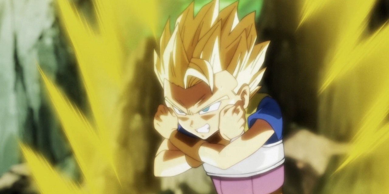 Cabba blocking an attack in episode 112 of  Dragon Ball Super