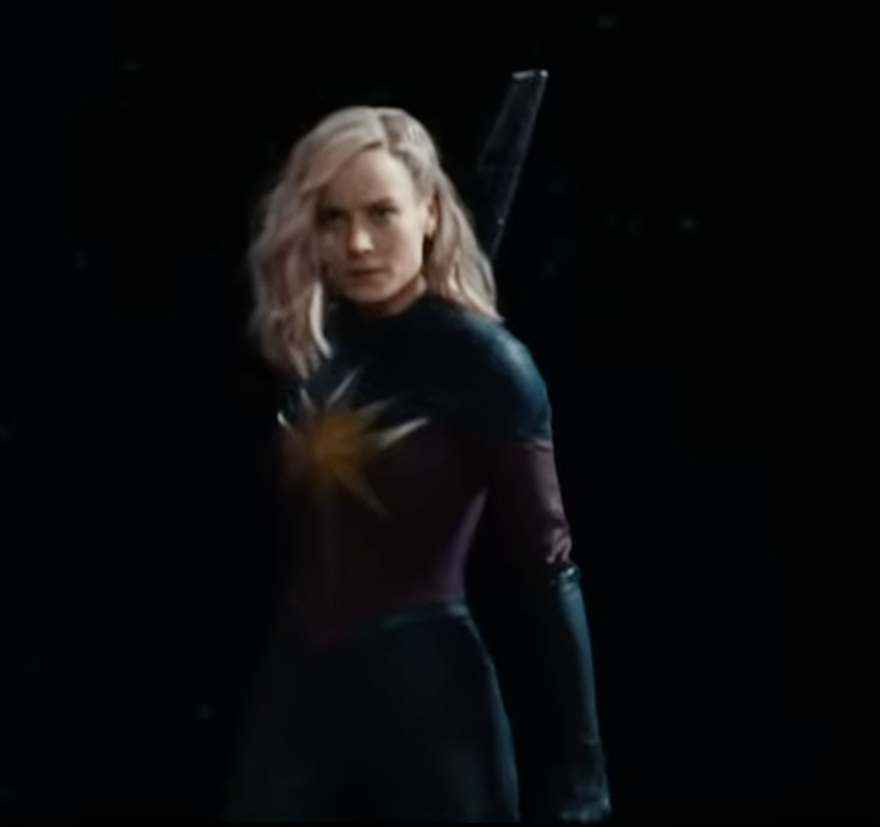 Carol Danvers' newest costume in the upcoming  The Marvels movie.