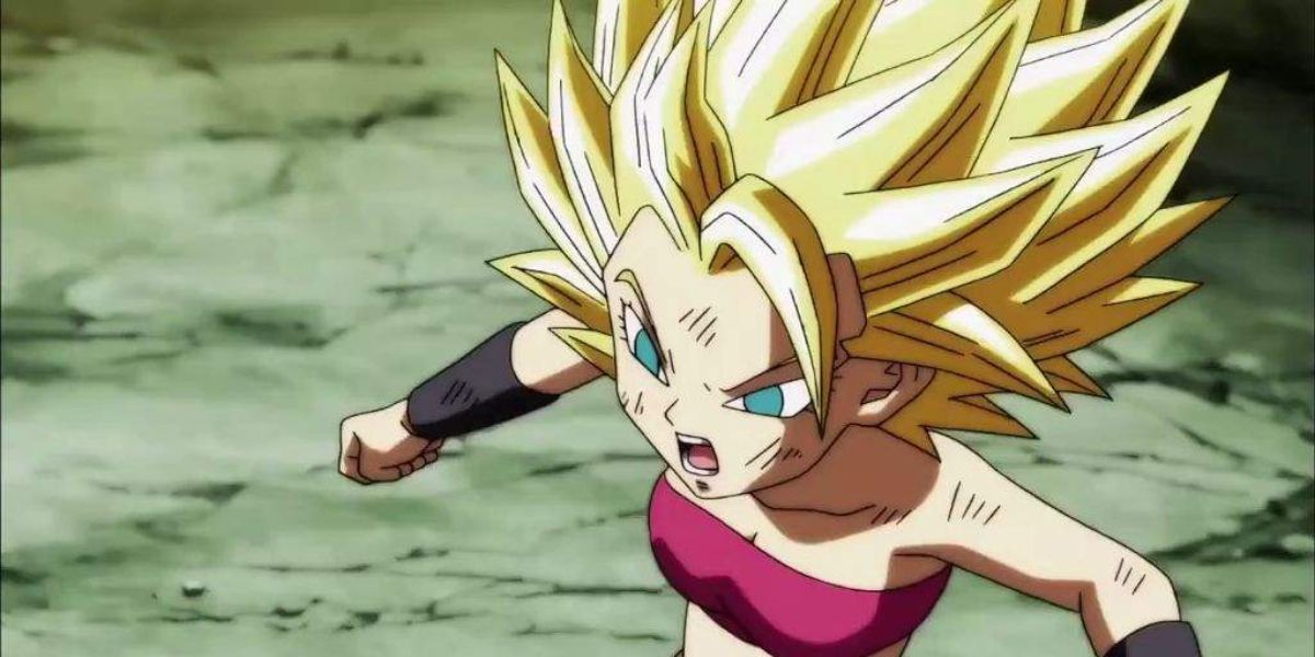 Caulifla shouts at Goku in episode 113 of Dragon Ball Super
