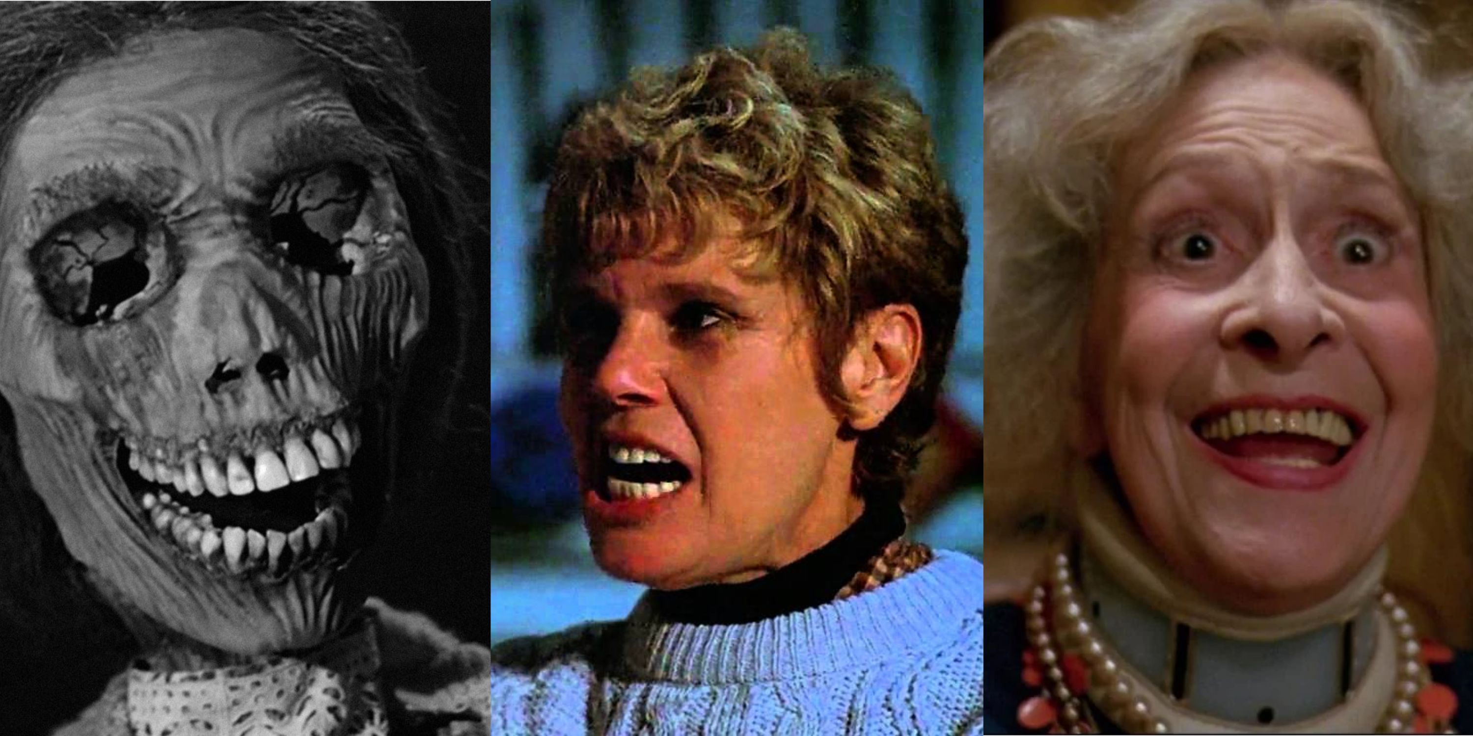 Split image of Norma Bates, Pam Voorhees and Mother