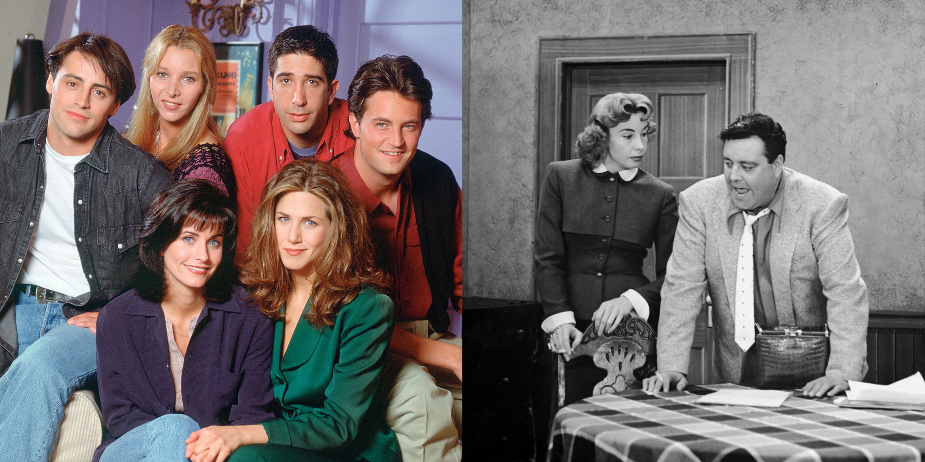 Stills from Friends, and The Honeymooners