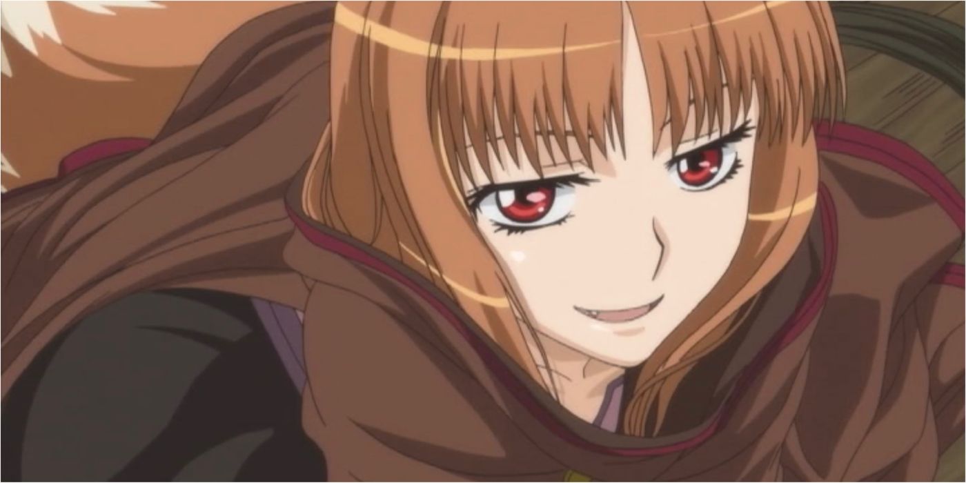 Holo from Spice and Wolf is smiling.