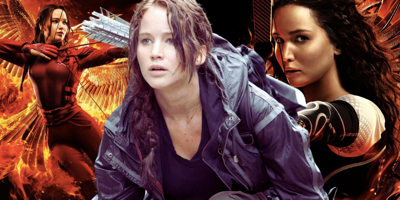 Colagem de Katniss em Jogos Vorazes, Em Chamas e A Esperança