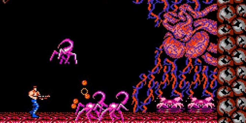 O coração alienígena é abordado no Contra do NES