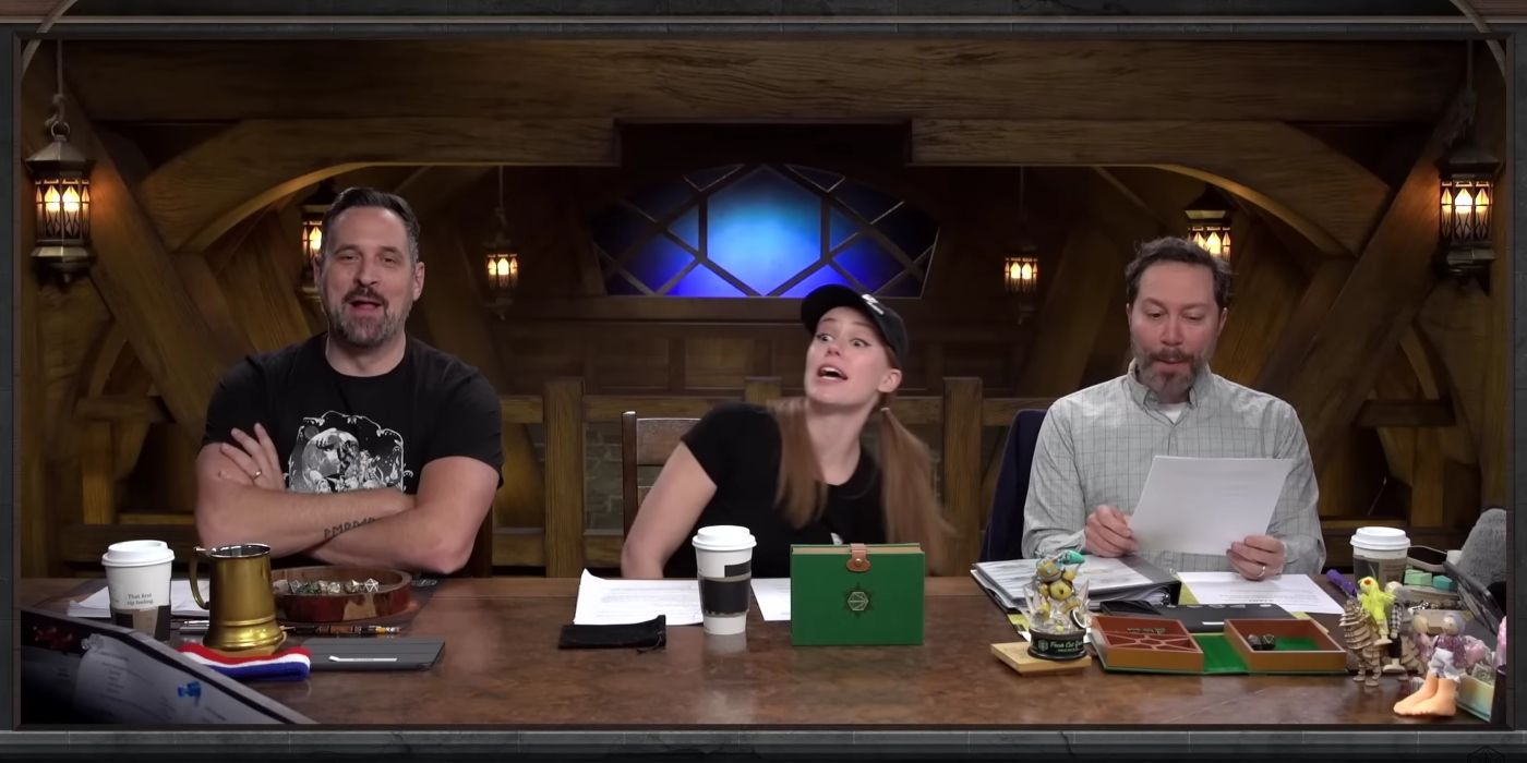 Membros do elenco de Critical Role cantando sobre Dungeons & Dragons